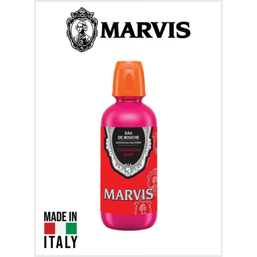 Marvis Cinnamon Mint Mouthwash 400ml – Alcohol-Free Mouth Rinse for Fresh Breath & Oral Hygiene