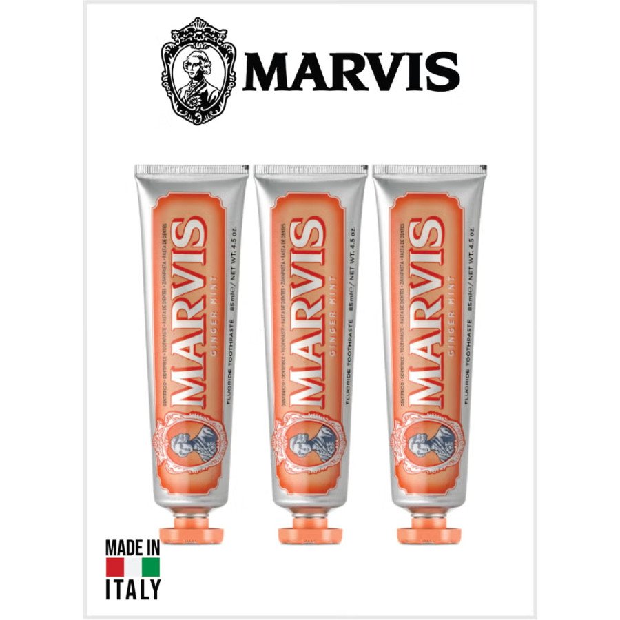 Ginger Mint Toothpaste, Intense Fresh Breath, Plaque & Cavity Protection 85ML Pack of 3