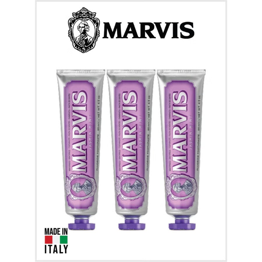 Jasmin Mint Toothpaste, Intense Fresh Breath, Plaque & Cavity Protection 85ML -  Pack of 3