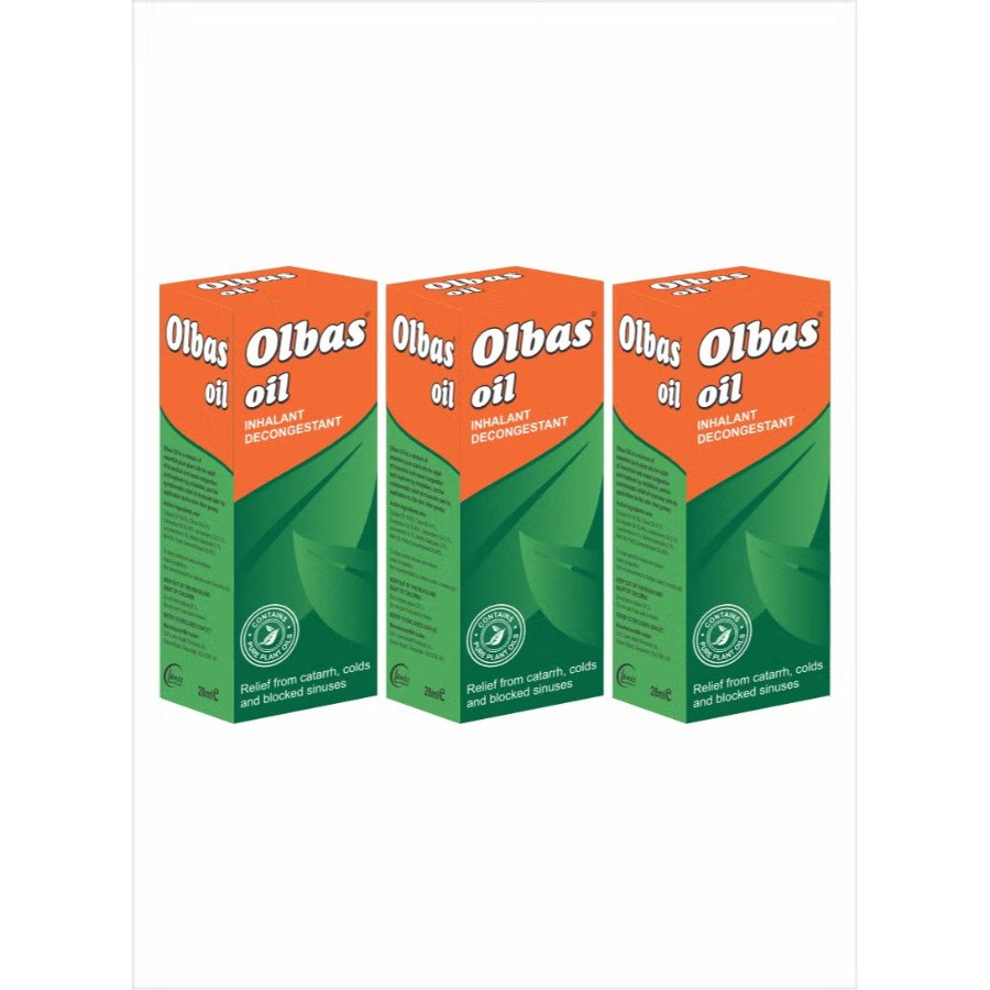Olbas Oil for Children 28ml (Pack of 3) – Gentle Inhalant Decongestant for Kids – Relief from Colds, Catarrh & Blocked Sinuses – Safe for Ages 3+ Months