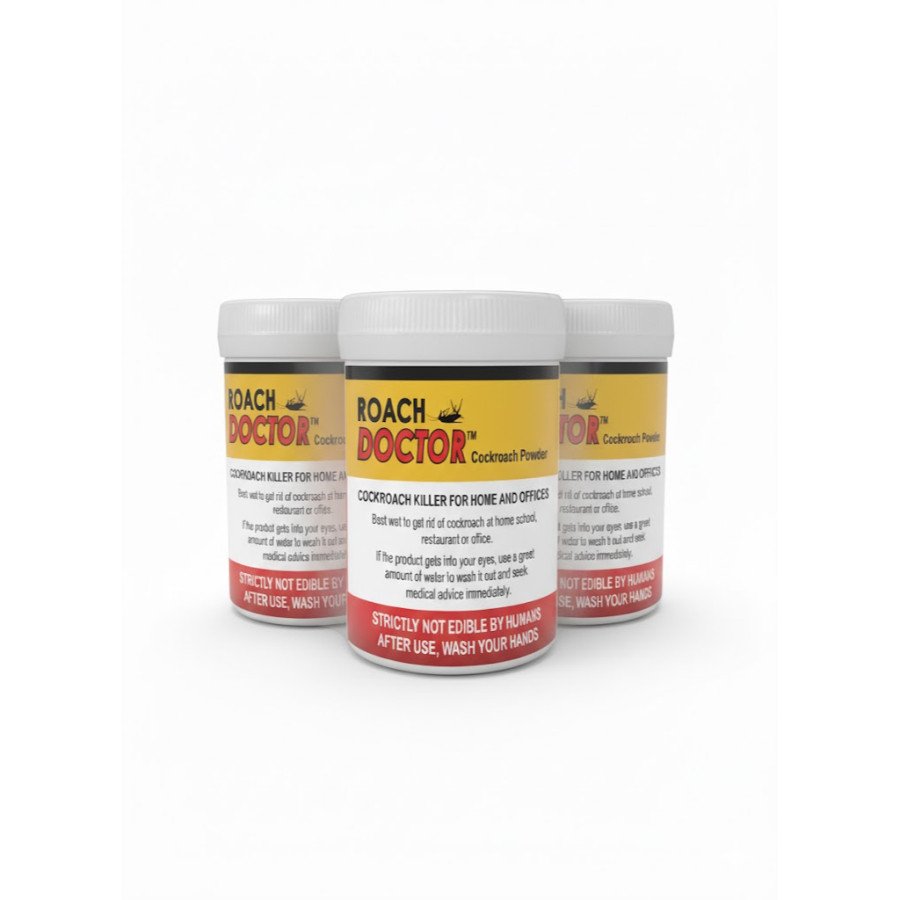 Roach Doctor Cockroach Powder – Powerful Roach Killer for Home, Office, School & Restaurant -  Pack of 3