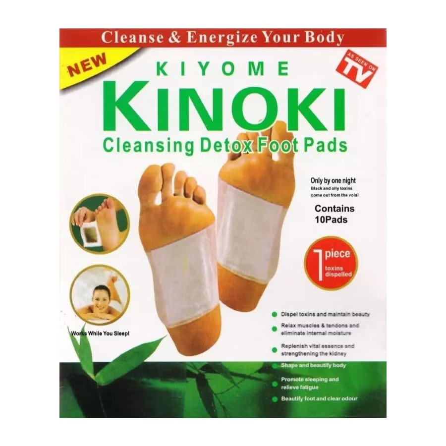 Natural Detox Foot Pads  Pieces 10  – 100% Organic Cleansing Foot Patches for Stress Relief, Better Sleep & Body Care